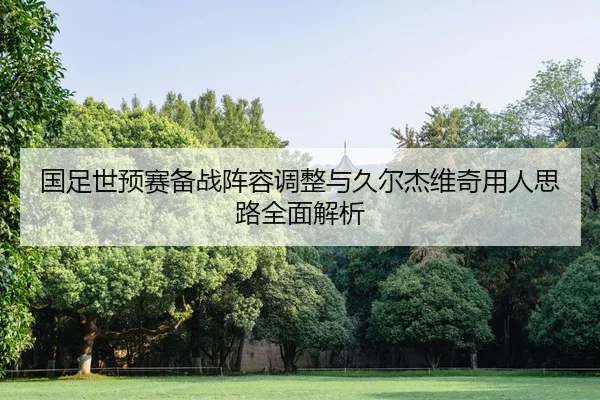 国足世预赛备战阵容调整与久尔杰维奇用人思路全面解析